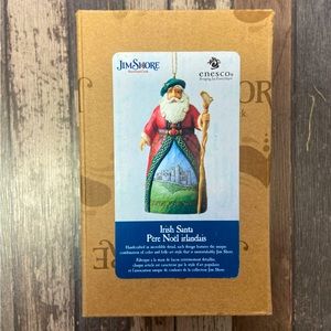 Jim Shore Irish Santa Ornament